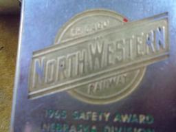 1965 ZIPPO LIGHTER WITH "CHICAGO NORTHWESTERN RAILROAD ADVERTISING