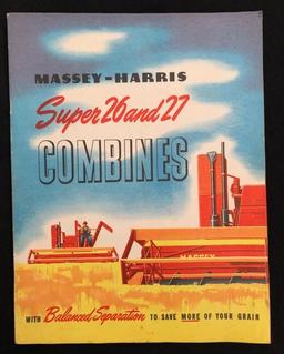 MASSEY-HARRIS SUPER 26 AND 27 COMBINES BROCHURE