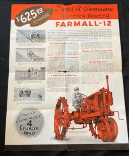 MCCORMICK-DEERING FARMALL 12 FOLDOUT BROCHURE