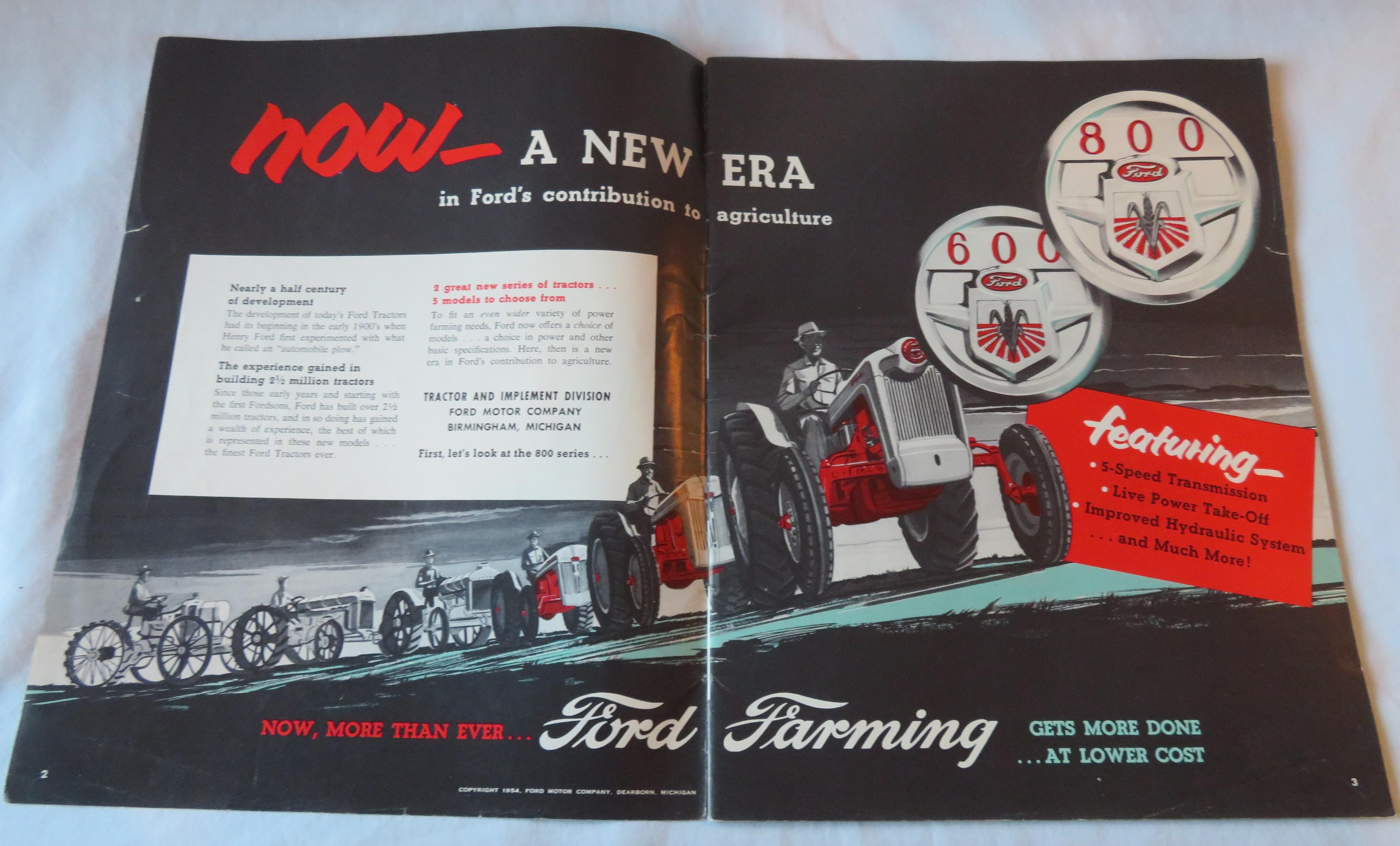 1954 FORD TRACTORS SALES BROCHURE