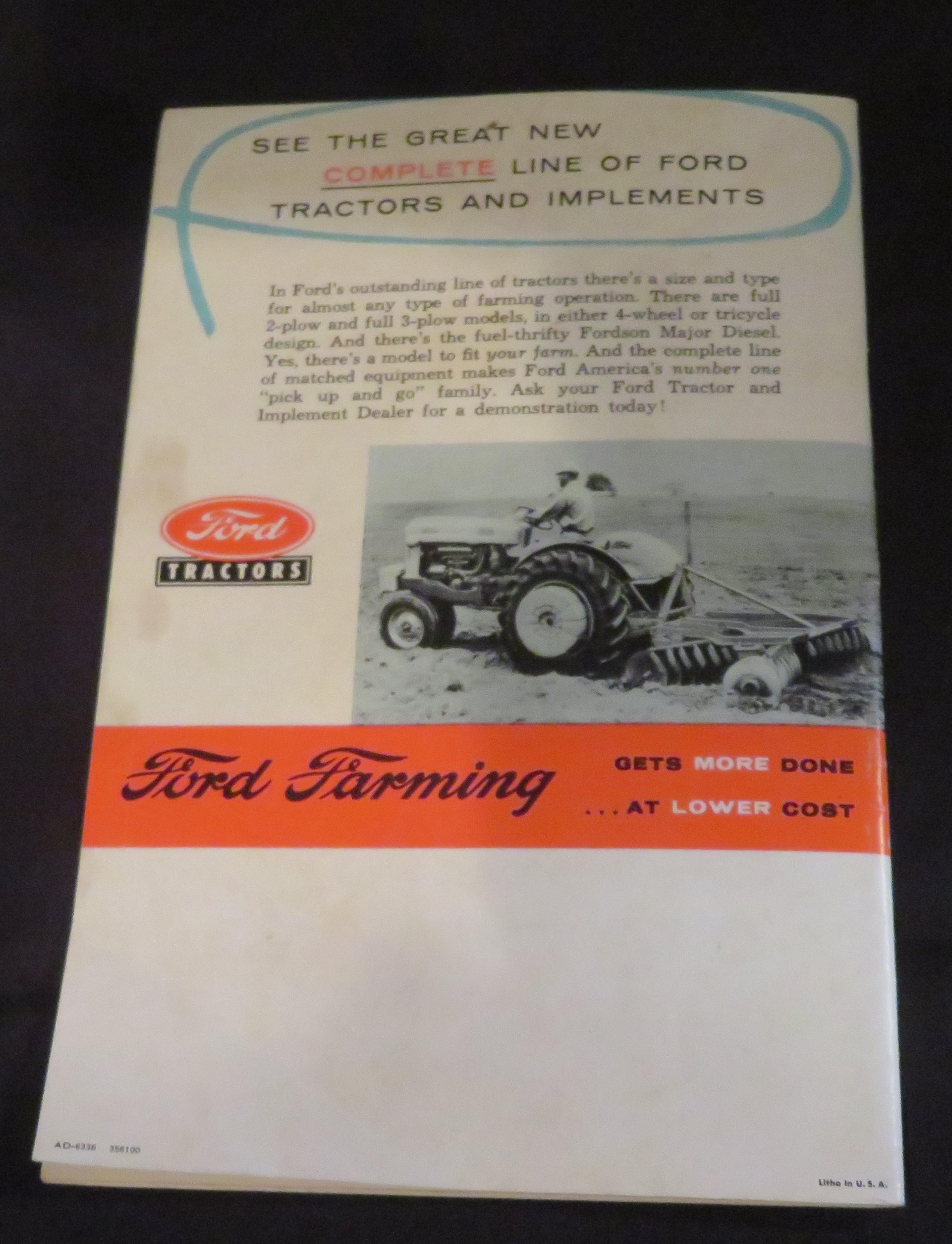 FORD TRACTOR ACCESSORIES - SALES BROCHURE