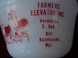 VINTAGE FIREKING ADVERTISING 7 INCH BOWL-"VERMILLION ELEVATOR"-SOUTH DAKOTA