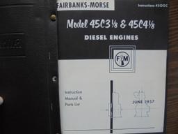 1957 FAIRBANKS MORSE DIESEL ENGINES BOOKS IN A BINDER