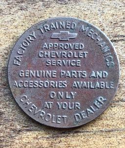 CHEVY "READY FOR WINTER" FREE WINTER INSPECTION TOKEN