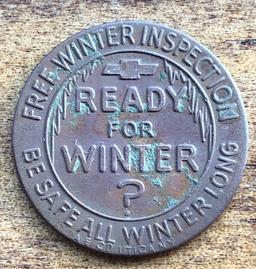 CHEVY "READY FOR WINTER" FREE WINTER INSPECTION TOKEN