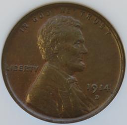 1914-D LINCOLN WHEAT CENT - MS-64 BN BY NGC