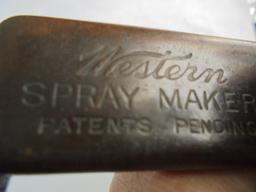 VINTAGE BRASS "WESTERN CARTRIDGE SPRAY MAKER" LAWN SPRINKLER OLD AND NEAT