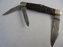 NICE "CASE XX" THREE BLADE POCKET KNIFE-NICE BLADES W/ CLEAN OUTSIDE