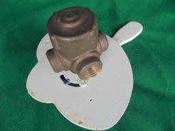 OLD CAST IRON & BRASS 'STOVER' WATER VALVE-SHOWS WELL