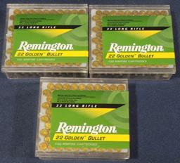 (3) Remington Golden Bullet 22LR Round Nose