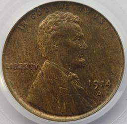 1914-D LINCOLN WHEAT CENT - MS64BN BY PCGS