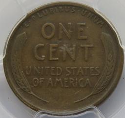 1922 NO D, STRONG REVERSE, LINCOLN WHEAT CENT - PCGS XF45
