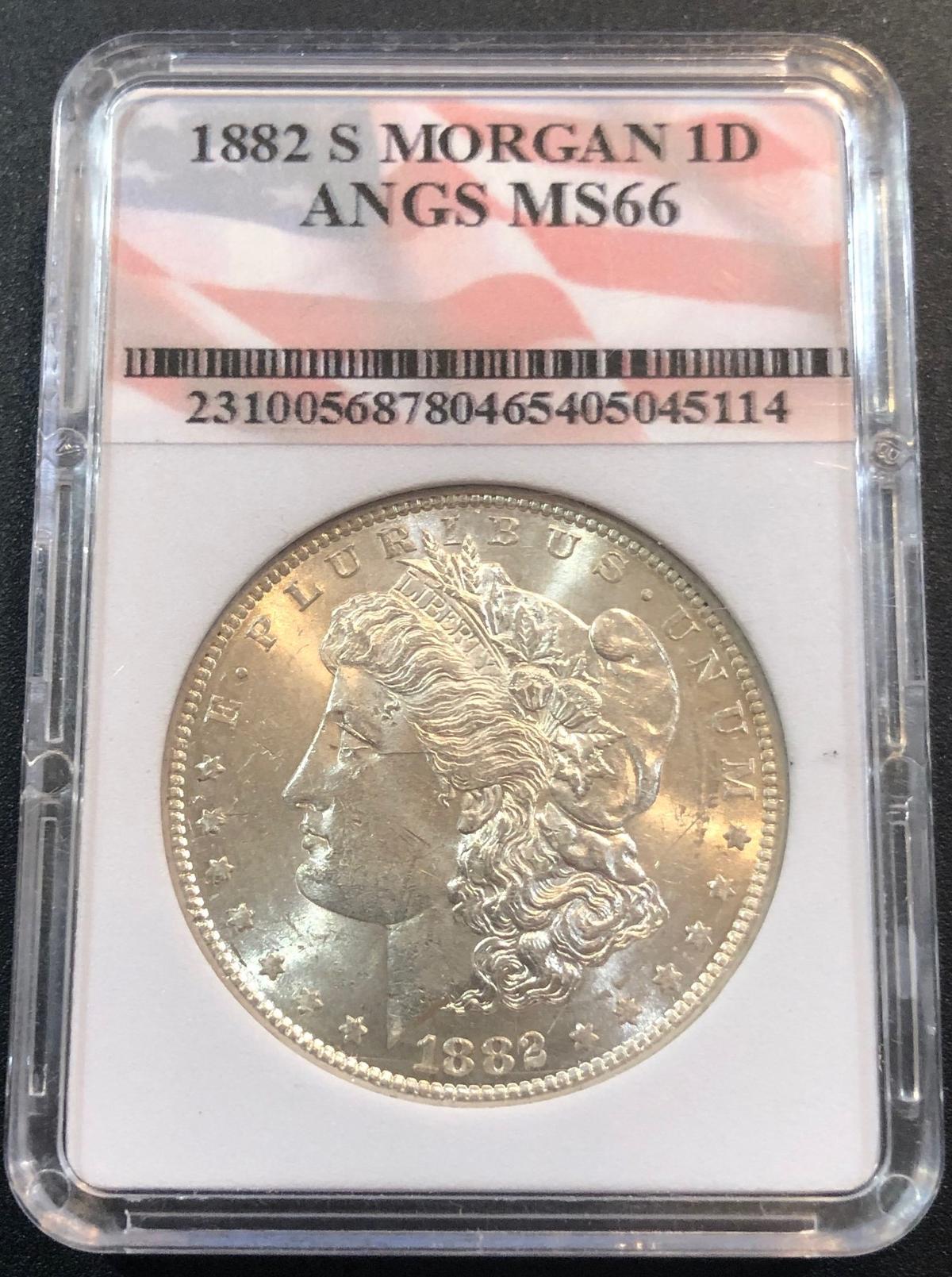 1882-S MORGAN SILVER DOLLAR