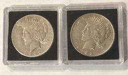 1922 AND 1922-S PEACE SILVER DOLLARS