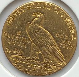 1909 $2.5 INDIAN HEAD QUARTER EAGLE