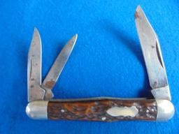 OLD 3 BLADE POCKET KNIFE WITH "WILBERT CUTLERY" MARK-FAIRLY GOOD