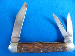 OLD 3 BLADE POCKET KNIFE WITH "WILBERT CUTLERY" MARK-FAIRLY GOOD