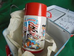 NEVER USED (NOS) AMERICA ON PARADE LUNCH BOX & THERMOS-WALT DISNEY PRODUCTION