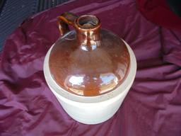 RARE "I. MILLER" & CO. CROCK JUG WITH ADVERTISING FROM SIOUX CITY IOWA-FAMOUS WINE DEALER