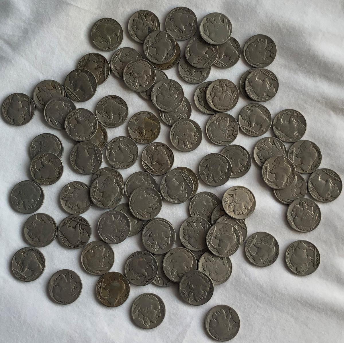 SET OF (80) BUFFALO NICKELS