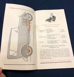 1921 MARATHON OIL LUBRICATION GUIDE