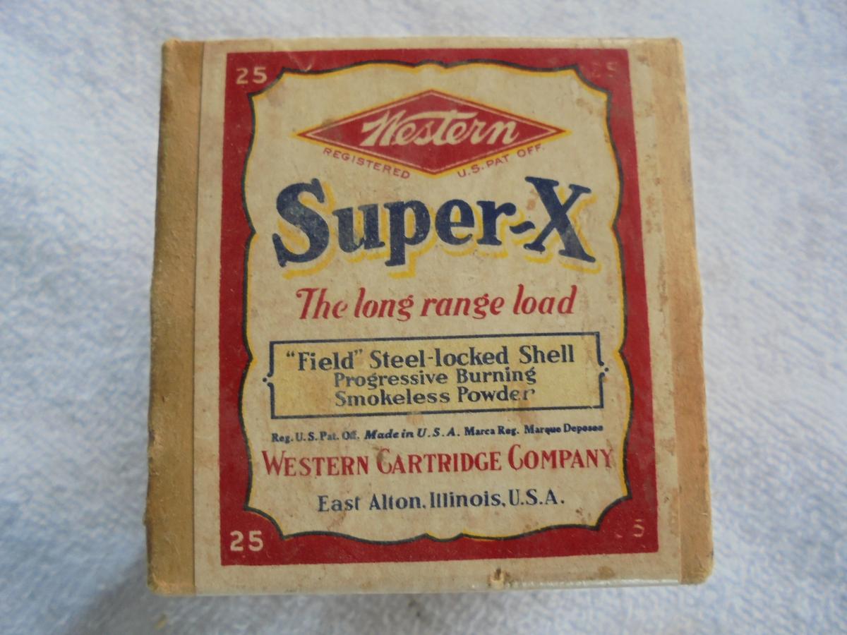 VINTAGE "WESTERN SUPER 'X' 410 SHELL BOX" TWO PIECE TYPE
