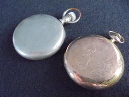 (2) OLD HAMILTON POCKET WATCHES FOR PARTS ONLY