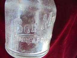 OLD "BOE MFG. CO." OIL QUART MEASURE JAR-NO SPOUT