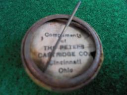 OLD PINBACK BUTTON FROM "PETERS CARTRIDGE CO"-QUITE RARE