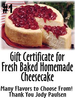Fresh Baked Homemade Cheesecake by Jody Paulsen