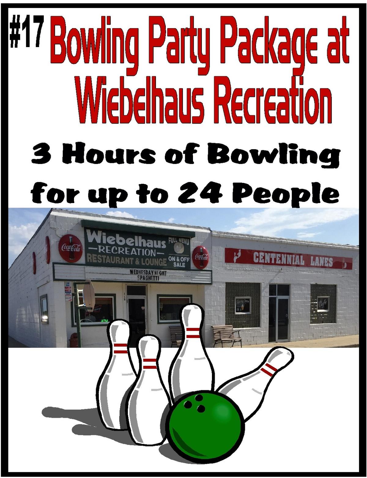 Bowling Party for 24 at Wiebelhaus Recreation/Centennial Lanes