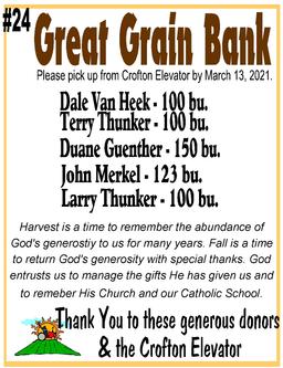 Great Grain Bank - 23 Bushels of Corn