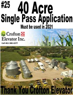 40 Acres Single Pass Application --- Crofton Elevator