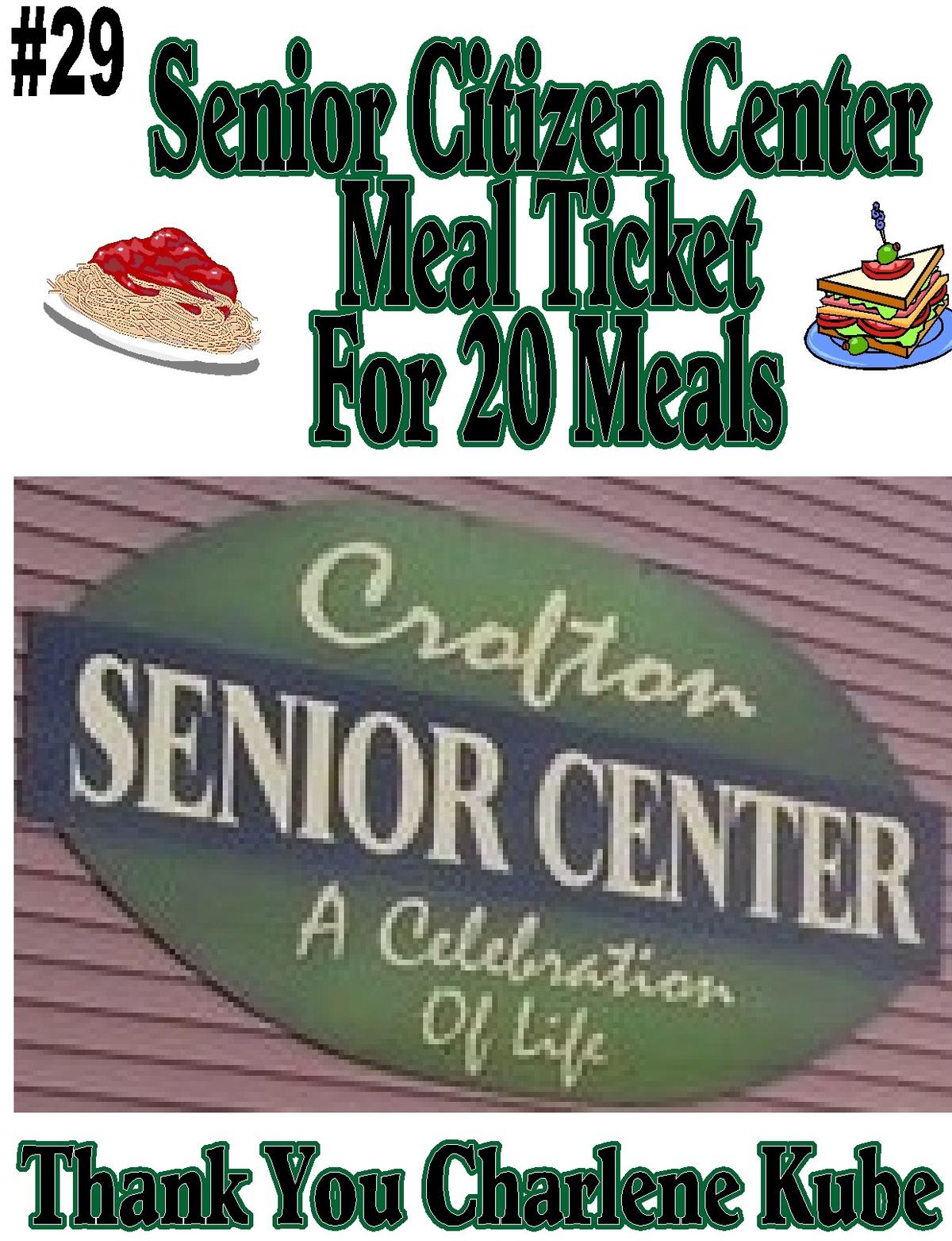 Senior Citizens Center Meal Ticket