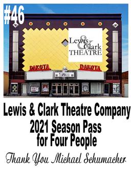 Lewis & Clark Theatre Company – Yankton - 2021 Season Pass for 4 People