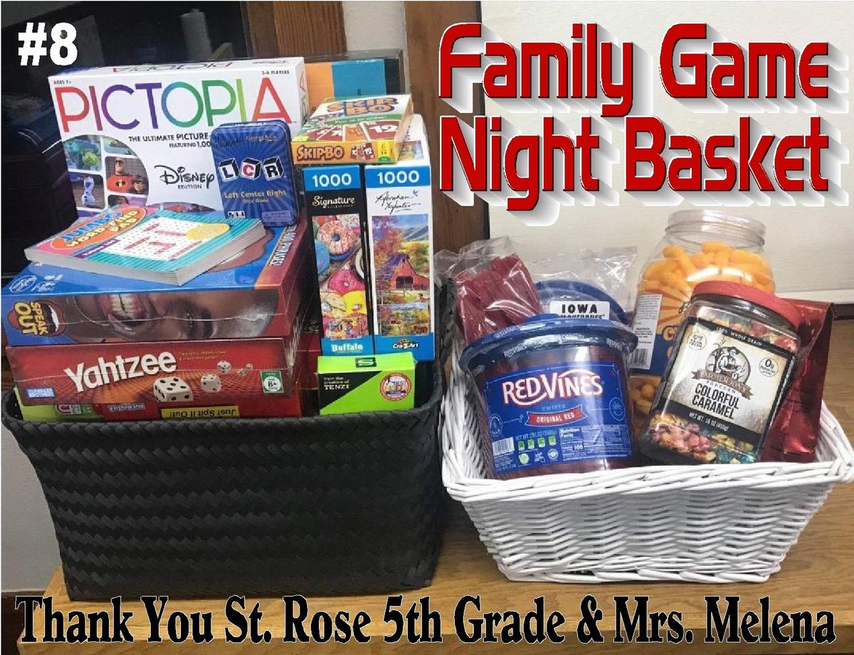 “Family Game Night Basket" - Many Games and Treats!