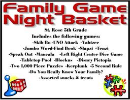 “Family Game Night Basket" - Many Games and Treats!