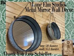 Metal/Mirror Farmhouse Style Wall Décor
