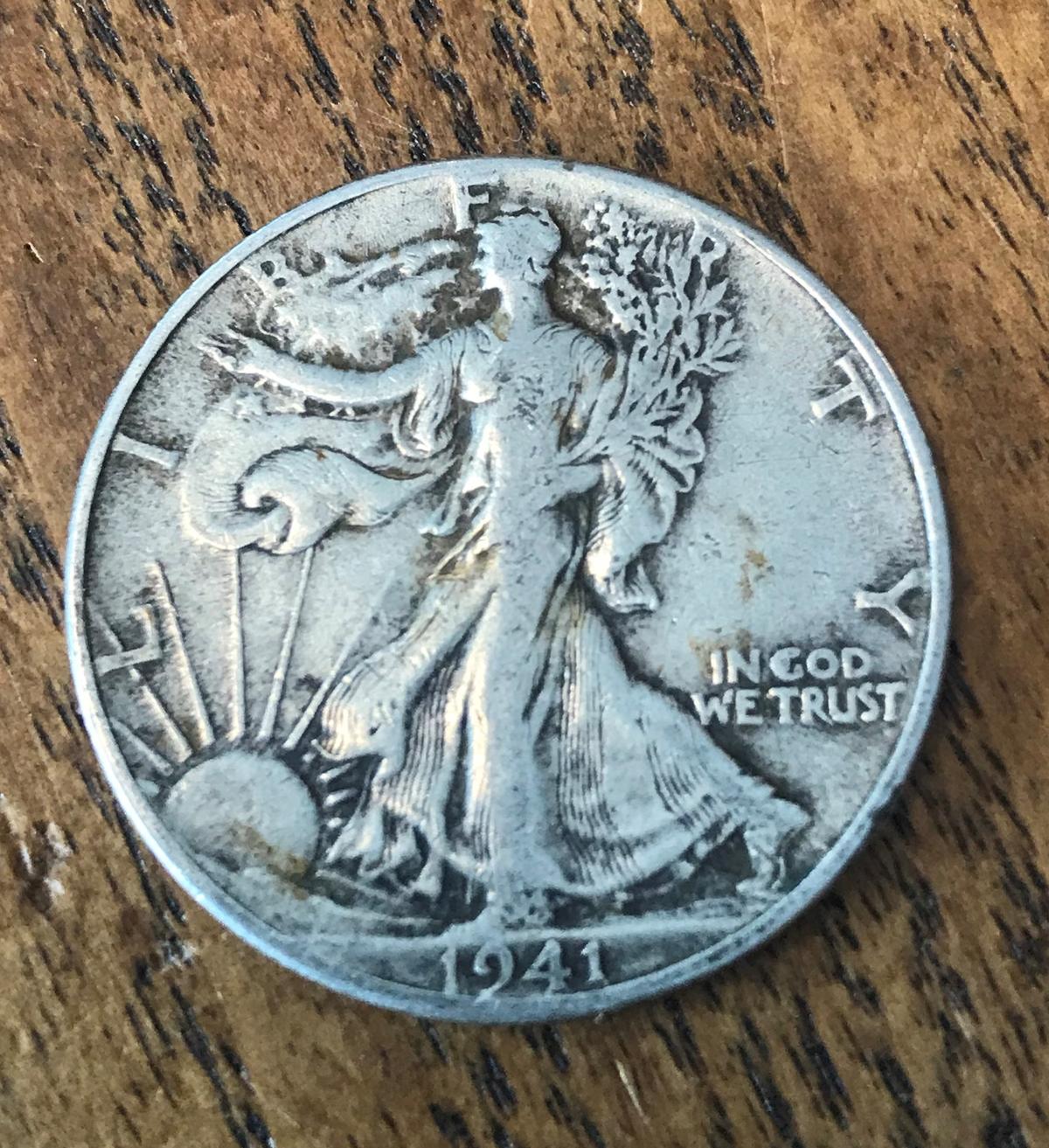 1941 Walking Liberty Silver Half Dollar