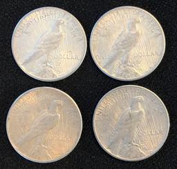 (4) 1926 Silver Peace Dollars - Denver and San Francisco Minted