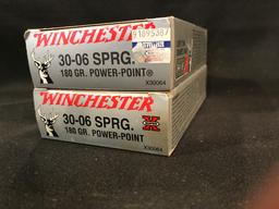 (2) Winchester 30-06 180gr Power Point