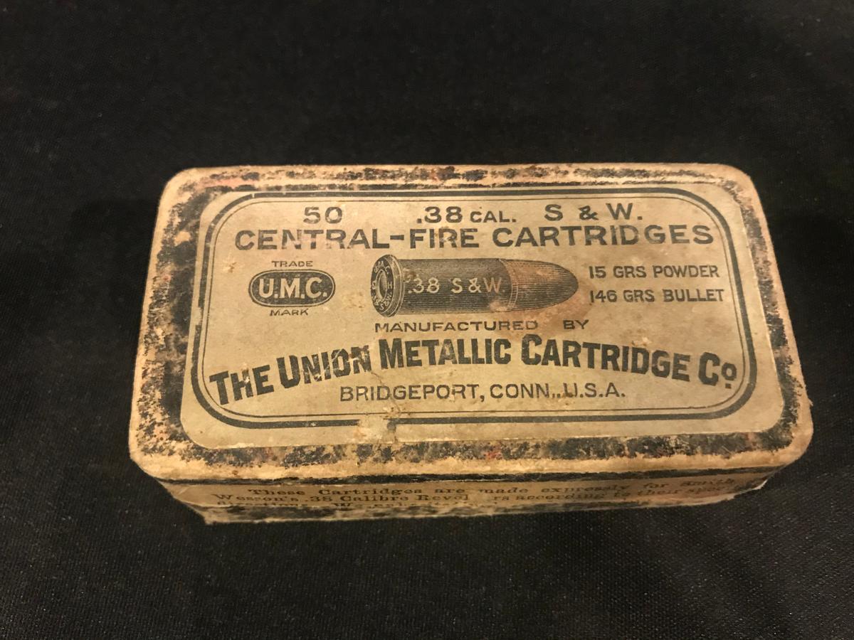 Union Metallic Cartridge Co. .38 S&W Two Piece Box--Full