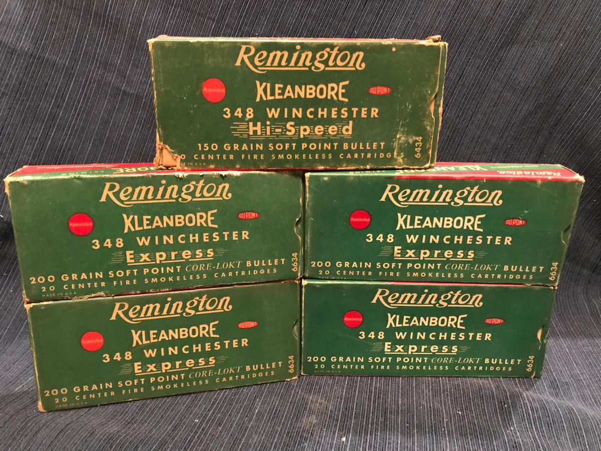 (5) Remington Kleanbore .348 Winchester