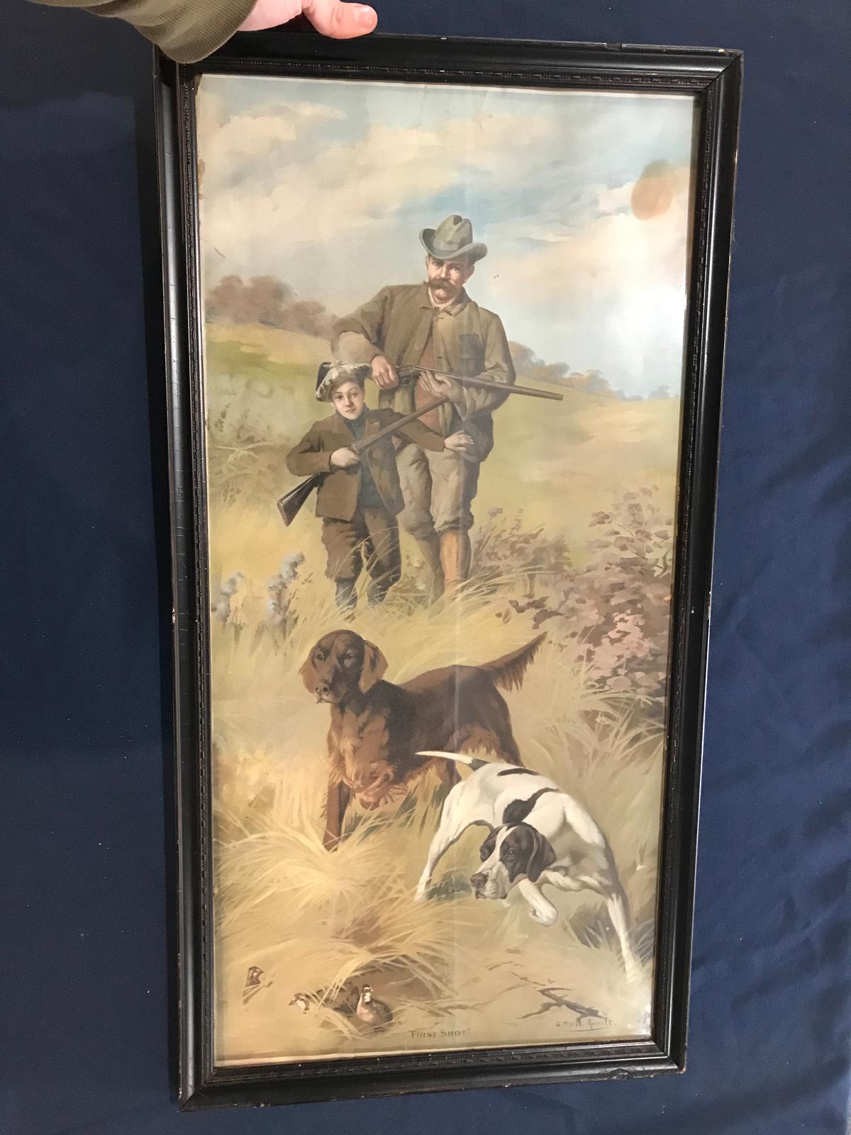 Vintage "First Shot" Hunting Print