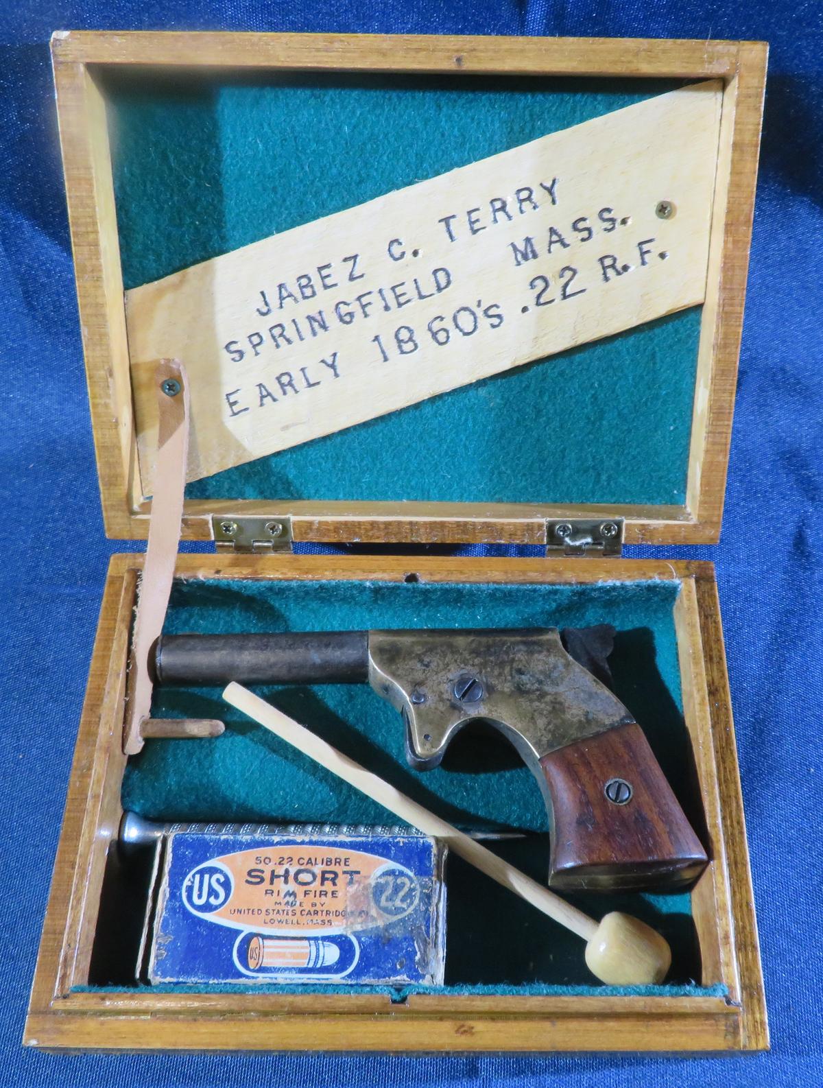 Jabez C Terry Early 1860's .22 Rimfire Single Shot Pistol