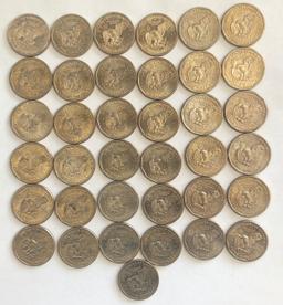 Set of (37) Susan B. Anthony $1.00 Coins -- 1979-D & 1980-P&D