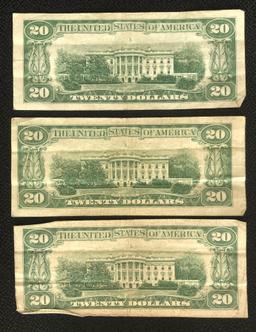 (3) Series 1950 $20 Federal Reserve Notes