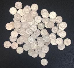 (80) Silver Washington Quarters