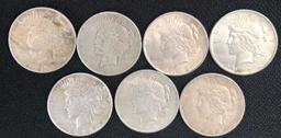 (7) US Peace Dollars From 1922 & 1923