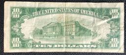 Series 1950 $10 US Federal Reserve Note